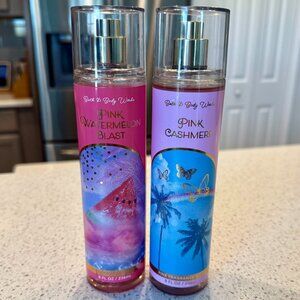 Bath & Body Works Fragrance Mist Bundle Pink Cashmere Pink Watermelon Blast